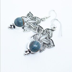 Mosaic Jasper 925 Sterling Silver Earrings